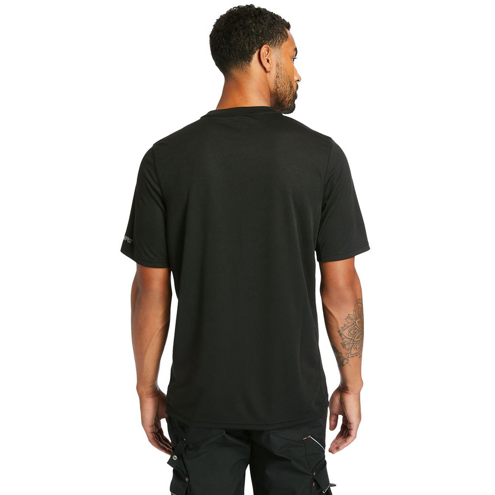 Timberland Mens T-Shirts PRO® Wicking Good Short Sleeve - Black - India MI9168453